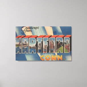 Hartford, Connecticut - Large Letter Scenes 4 Canvas Print