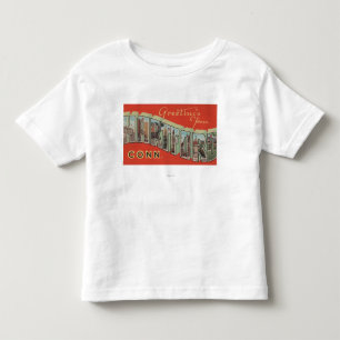 Hartford, Connecticut - Large Letter Scenes 4 Toddler T-Shirt