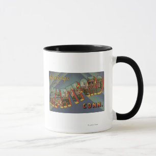Hartford, Connecticut - Large Letter Scenes Mug
