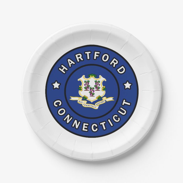 Hartford Connecticut Paper Plate (Front)