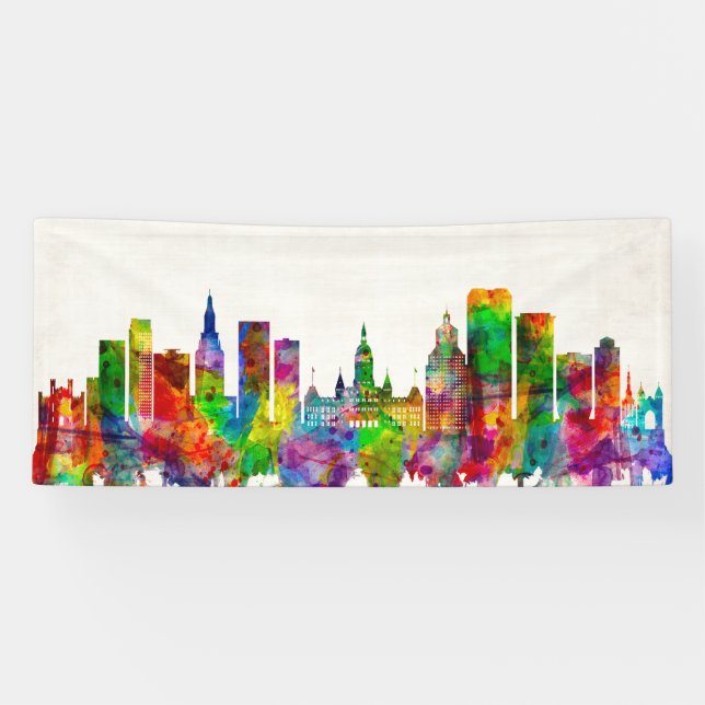 Hartford Connecticut Skyline Banner (Horizontal)
