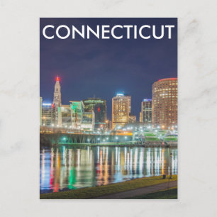 hartford connecticut skyline postcard