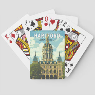 Hartford Connecticut Travel Art Vintage Playing Cards