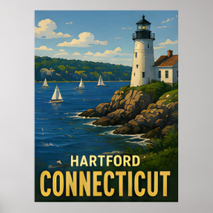 Hartford Connecticut Travel Gift Poster