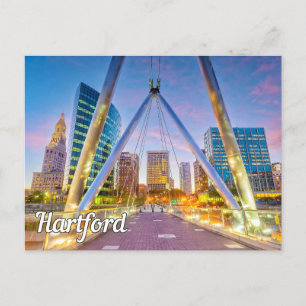 Hartford, Connecticut, USA Holiday Postcard