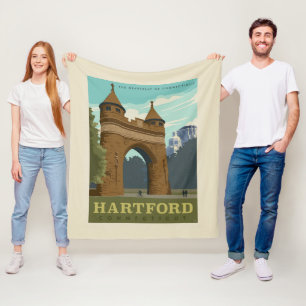 Hartford, CT Fleece Blanket