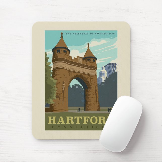 Hartford, CT Mouse Mat (With Mouse)