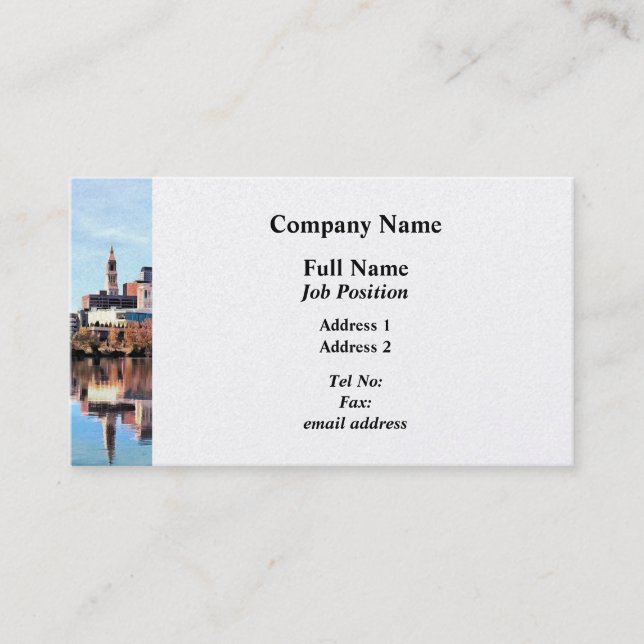 Hartford CT Skyline Business Card (Front)