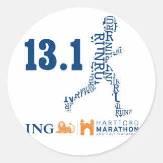 Hartford Half-Marathon: 13.1 Classic Round Sticker