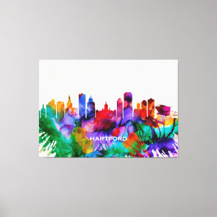 Hartford Skyline Canvas Print