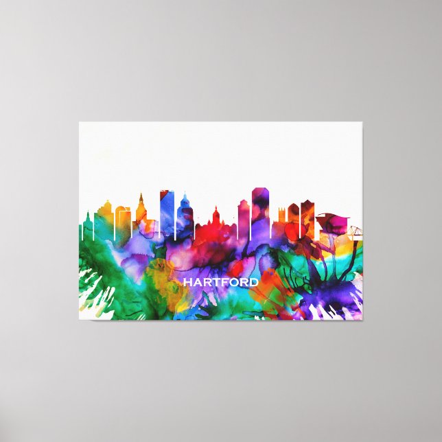 Hartford Skyline Canvas Print (Front)