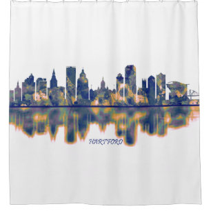Hartford Skyline Shower Curtain