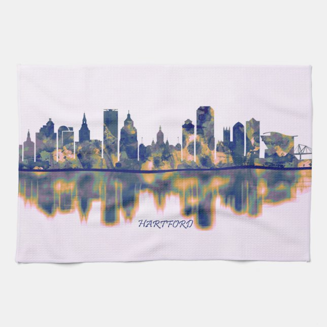 Hartford Skyline Tea Towel (Horizontal)