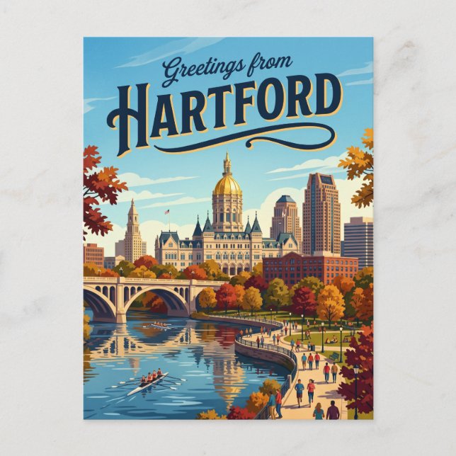 Hartford USA Postcard (Front)