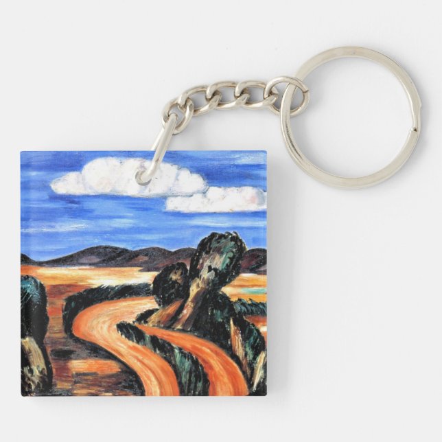 Hartley - Landscape, New Mexico Key Ring (Back)
