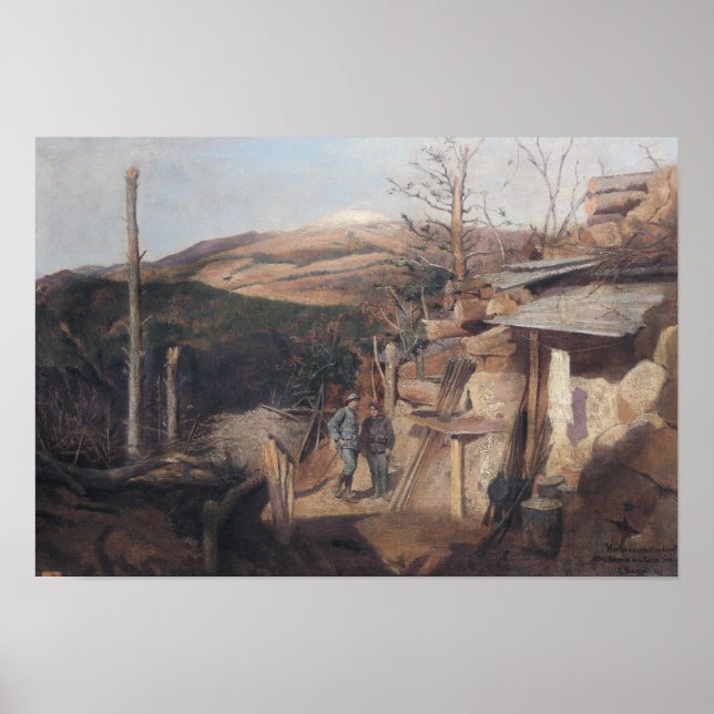 Hartmanswillerkopf, View from Roche-Sermet, 1915 Poster (Front)