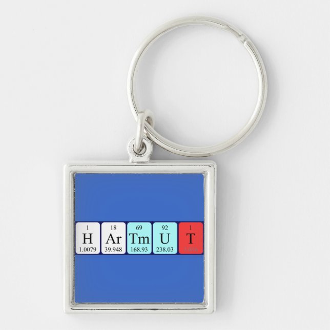 Hartmut periodic table name keyring (Front)