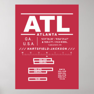 Hartsfield–Jackson Atlanta Intl Airport ATL Poster