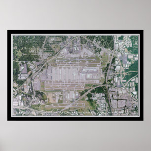Hartsfield-Jackson Atlanta Intl Airport Satellite  Poster