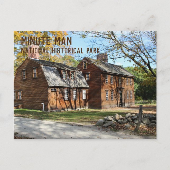 Hartwell Tavern, Minute Man National Hist. Park Postcard (Front)