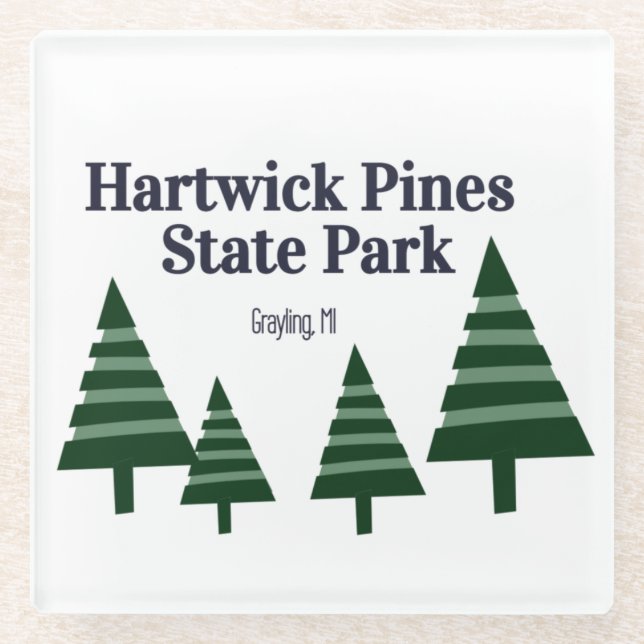 Hartwick Pines Glass Coaster (Front)