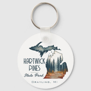 Hartwick Pines State Park Souvenir Gift Key Ring