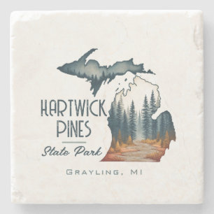 Hartwick Pines State Park Souvenir Gift Stone Coaster