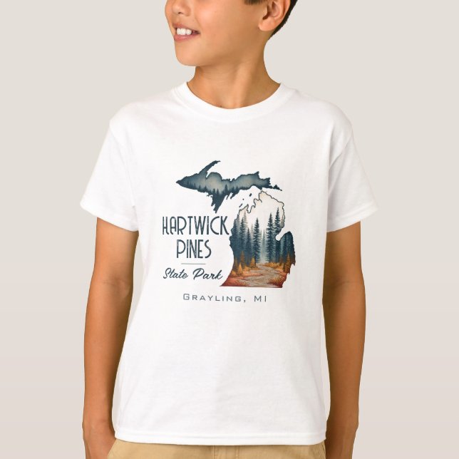Hartwick Pines State Park Souvenir Gift T-Shirt (Front)