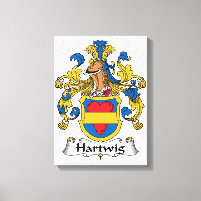 Hartwig Family Crest Canvas Print (Front)