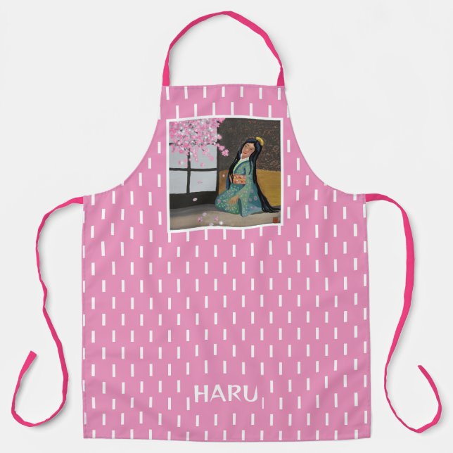 Haru Japanese Spring season Art Apron (Front)
