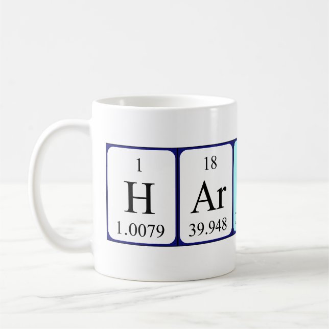 Haruki periodic table name mug (Left)