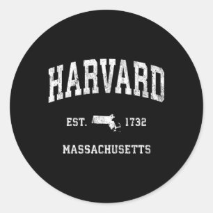 Harvard Massachusetts Ma Athletic Sports Classic Round Sticker
