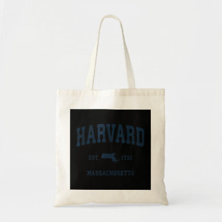 Harvard Massachusetts MA Vintage Sports Design Nav Tote Bag