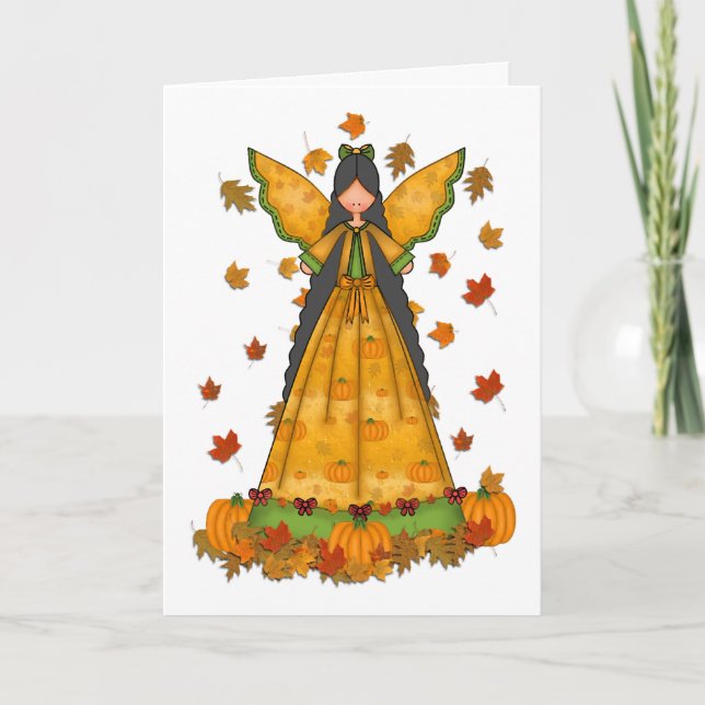 Harvest Angel Thanksgiving Card (Front)