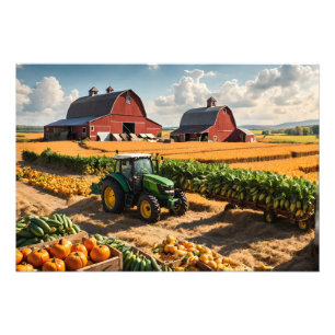 Harvest at farm photo print