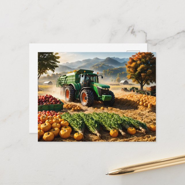 Harvest at farm postcard (Front/Back In Situ)