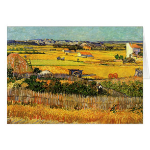 Harvest at La Crau, Montmajour by Vincent van Gogh
