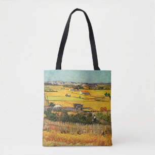 Harvest at La Crau, Montmajour by Vincent van Gogh Tote Bag