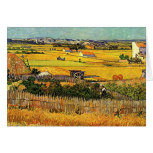 Harvest at La Crau, with Montmajour...