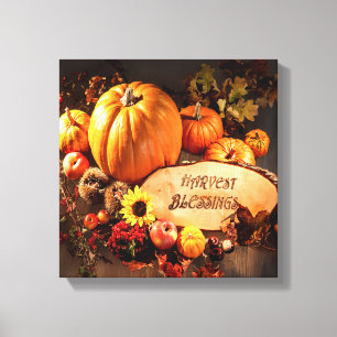 Harvest Blessings Autumn Still Life Canvas Print