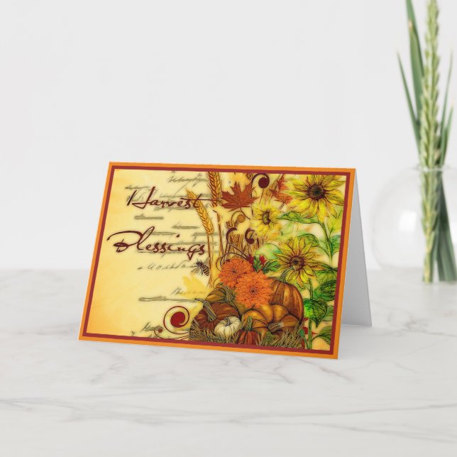 Harvest blessings card (Front)