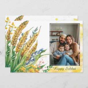 Harvest Blessings Sukkot Greeting  card