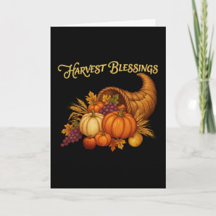 Harvest Blessings Thanksgiving Card