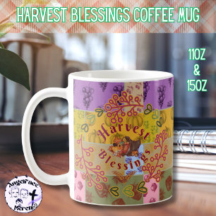Harvest Blessings Vintage Autumn Fruit Coffee Mug