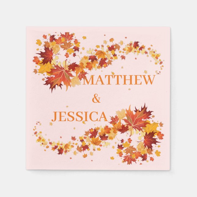 Harvest Bliss Wedding Napkins (Front)