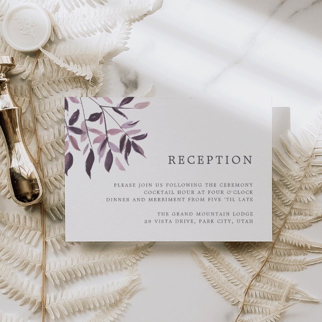 Harvest Blush | Watercolor Foliage Reception Card (Creator Uploaded)