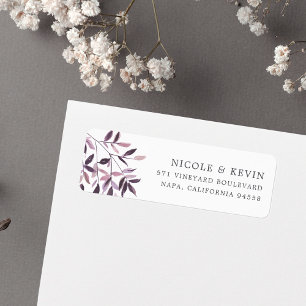 Harvest Blush   Watercolor Foliage Return Address