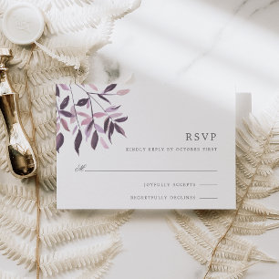 Harvest Blush   Watercolor Foliage RSVP Card