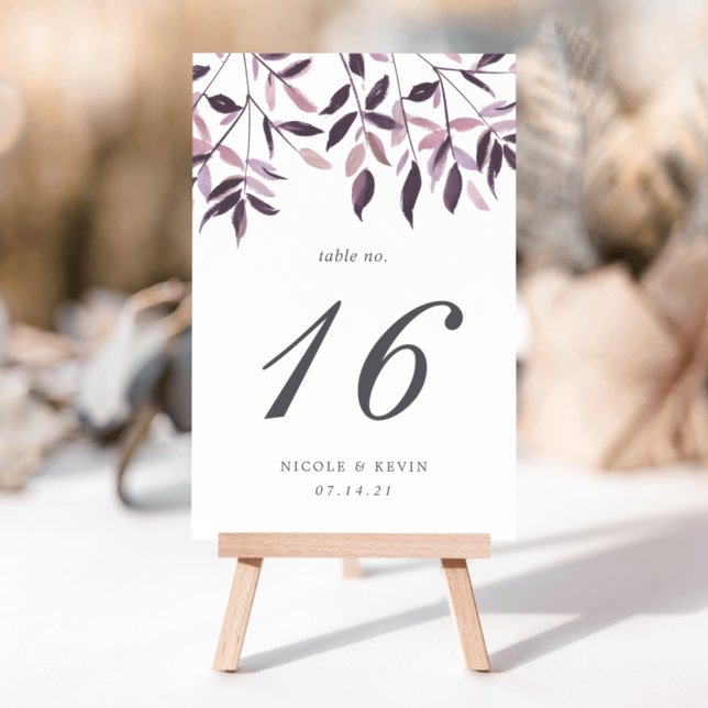 Harvest Blush | Watercolor Table Number Card (Creator Uploaded)