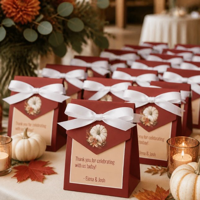 Harvest Chic White Pumpkin Wedding Favour Box (Creator Uploaded)